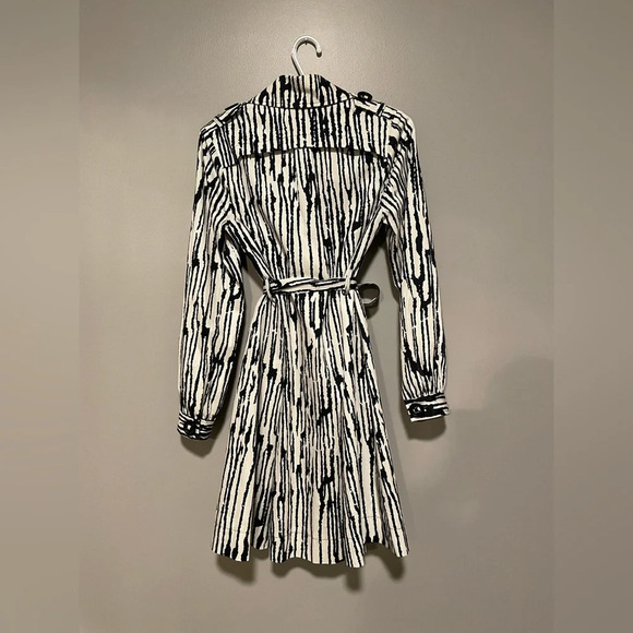 Baia Black and White Trench Coat size XS - Picture 4 of 5
